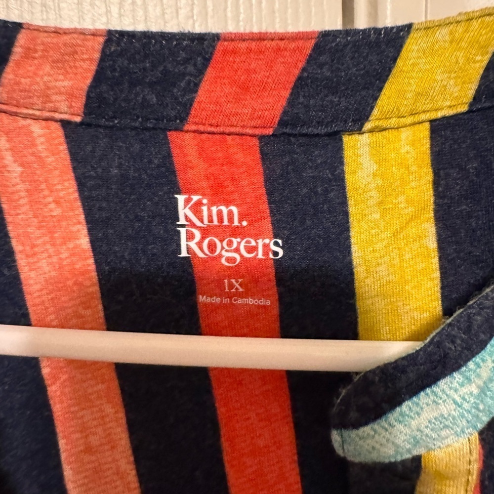 Kim Rogers Women's Colorful Striped Blouse - Picture 4 of 4